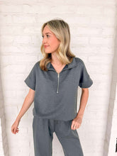 Load image into Gallery viewer, Eyes On You Charcoal Pant Set