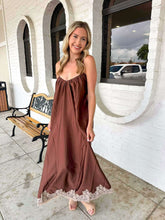 Load image into Gallery viewer, Always In The Know Brown Midi Dress