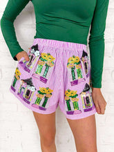 Load image into Gallery viewer, Queen Of Sparkles Diamond Mardi Gras Porches Short
