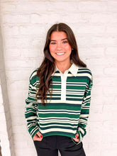 Load image into Gallery viewer, Miles On It Stripe Green Top