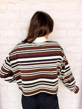 Load image into Gallery viewer, Miles On It Stripe Brown Top