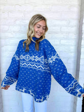 Load image into Gallery viewer, On The Bright Side Blue Sweater