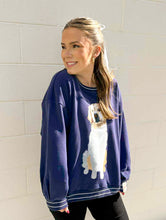 Load image into Gallery viewer, Queen Of Sparkles Navy Golden Retriever Sweatshirt