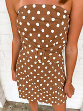 Load image into Gallery viewer, Better Together Brown Polka Dot Dress