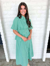 Load image into Gallery viewer, Signs of Stripes Green Dress