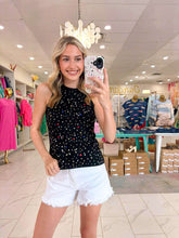 Load image into Gallery viewer, Queen Of Sparkles Black Multi Rhinestone Tank Top
