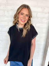 Load image into Gallery viewer, Stitch With Me Black Top