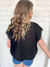Load image into Gallery viewer, Stitch With Me Black Top