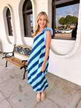 Load image into Gallery viewer, Stripes Of Hope Navy Dress