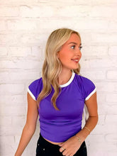 Load image into Gallery viewer, Favorite Tee Purple &amp; White