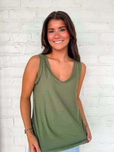 Load image into Gallery viewer, Coffee Run Light Olive Tank
