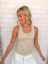 Load image into Gallery viewer, Such A Stud Oatmeal Scoop Neck Tank