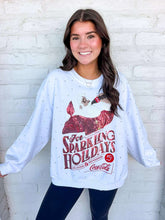 Load image into Gallery viewer, Queen Of Sparkles Licensed White For Sparkling Holidays' Coca-Cola Sweatshirt