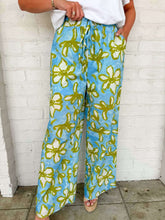 Load image into Gallery viewer, Running Fields Blue Floral Pants