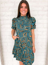 Load image into Gallery viewer, THML Genuine Glance Teal Dress