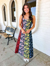 Load image into Gallery viewer, All The Fun Black Multi Jacquard Midi Dress