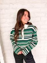 Load image into Gallery viewer, Miles On It Stripe Green Top