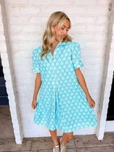 Load image into Gallery viewer, In The Middle Blue Printed Dress