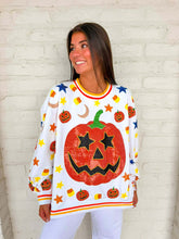 Load image into Gallery viewer, Queen Of Sparkles White Pumpkin Icon Sweatshirt