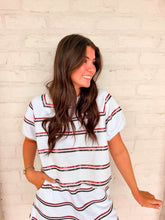 Load image into Gallery viewer, Jordan Amanda Black And Red White Stripe ***TOP***
