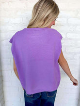 Load image into Gallery viewer, First To Know Bright Lavender Sweater Vest