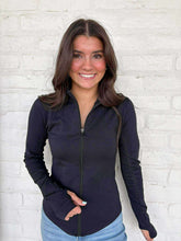 Load image into Gallery viewer, Sporty Girl Black Athletic Jacket
