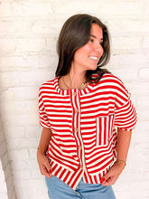 Load image into Gallery viewer, The Good News Red Stripe Top