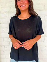 Load image into Gallery viewer, Sunset Stroll Black Oversized Top