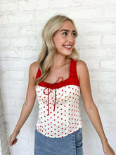 Load image into Gallery viewer, Beautiful Story White Red Top