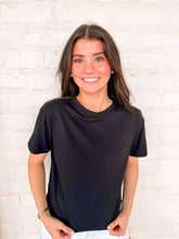 Load image into Gallery viewer, Fill My Cup Cropped Black Tee