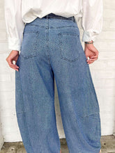 Load image into Gallery viewer, Queen Of Sparkles Denim Rhinestone Barrel Jeans