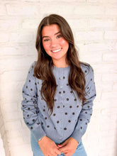 Load image into Gallery viewer, Poker Face Blue Sweater