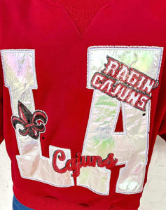 Queen Of Sparkles University Of Louisiana At Lafayette Metallic Icon Sweatshirt