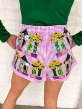 Load image into Gallery viewer, Queen Of Sparkles Diamond Mardi Gras Porches Short