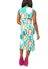 Load image into Gallery viewer, Queen Of Sparkles Teal Checkered Horse Shoe Dress