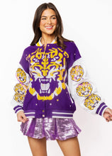 Load image into Gallery viewer, Queen Of Sparkles LSU Bomber Jacket