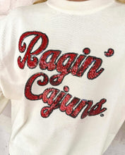 Load image into Gallery viewer, Queen Of Sparkles University Of Louisiana At Lafayette Feathered Sleeve Sweater