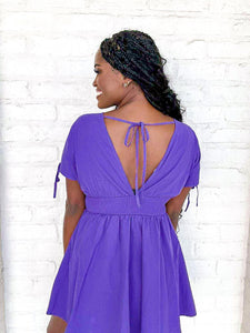 Stay The Night Purple Dress