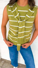 Load image into Gallery viewer, Trendy Stripe Chartreuse Top