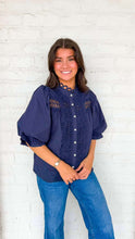 Load image into Gallery viewer, Call Me Later Navy Top