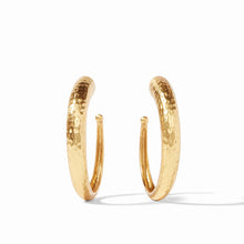 Load image into Gallery viewer, Julie Vos Hammered Large Gold Hoop