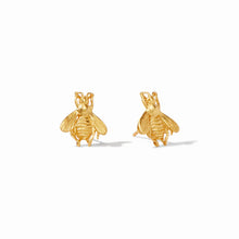 Load image into Gallery viewer, julie vos gold bee stud, gold bee earring, gold earring, gold bee earring stud, bee stud
