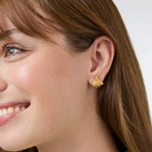 Load image into Gallery viewer, julie vos gold bee stud, gold bee earring, gold earring, gold bee earring stud, bee stud