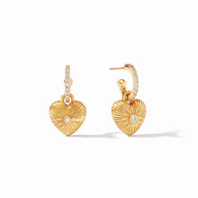 Load image into Gallery viewer, Julie Vos Esme Heart Hoop &amp; Charm Earring