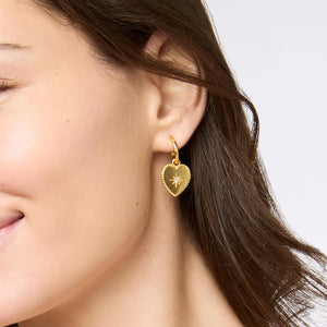 Julie Vos Heart Hoop & Charm Earring