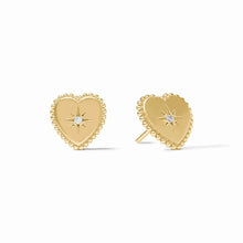 Load image into Gallery viewer, Julie Vos Heart Gold Stud