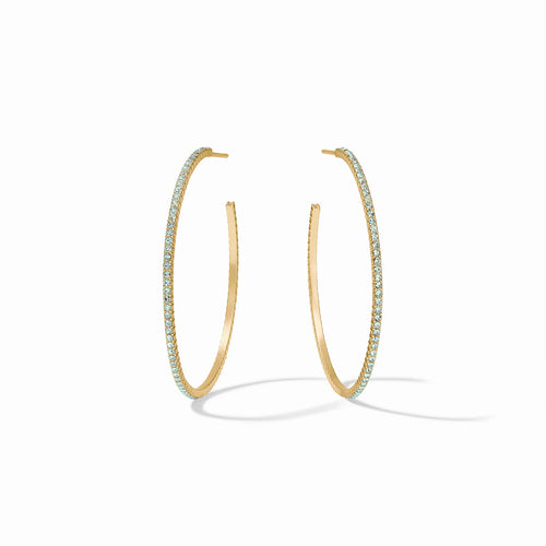 Julie Vos Windsor Aquamarine Blue Large Hoop