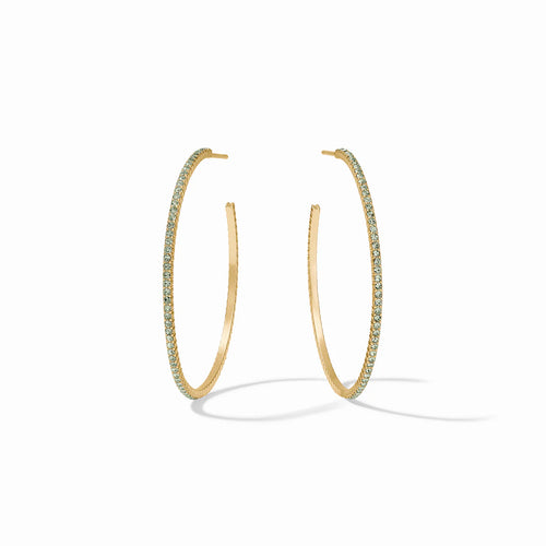 Julie Vos Windsor Peridot Green Large Hoop