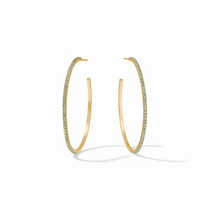 Julie Vos Windsor Peridot Green Large Hoop