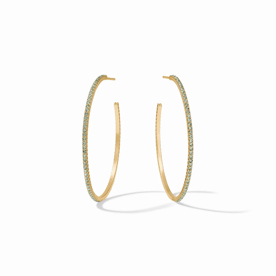 Julie Vos Windsor Peridot Green Large Hoop